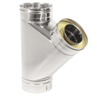 Тройник Термо TРТ(М)-Р 45° + 2 хомута (316-0.8/304-0.5) d-200/300 (ТиС Промо)