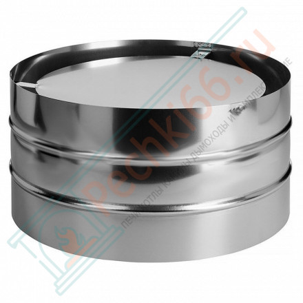 Зонт с ветрозащитой без изол (НЕРЖ-321/0,5) d-150 (Дымок-Lux)