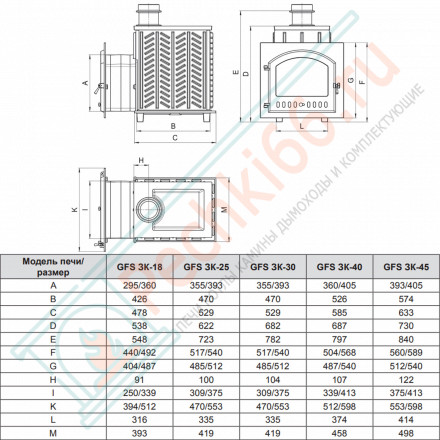 Чугунная печь для бани Гефест GFS-ЗК 30 (ТехноЛит)