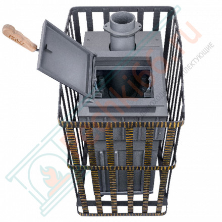 Печь Гефест Гроза Ураган 18 П, закрытая каменка, до 18м3