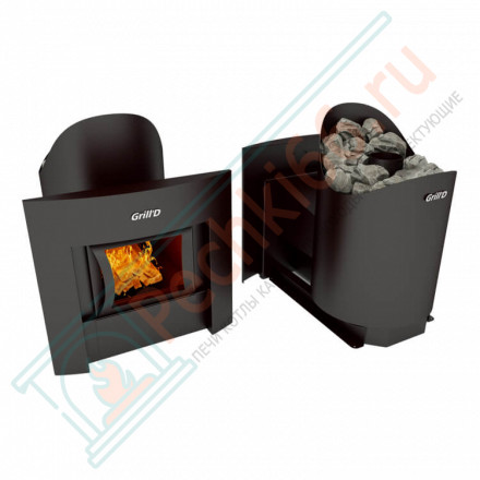 Печь для бани Aurora 160 window black (Grill’D)