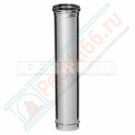Дымоход L=1м (НЕРЖ-430/0,5) d-120 (Ferrum GS)