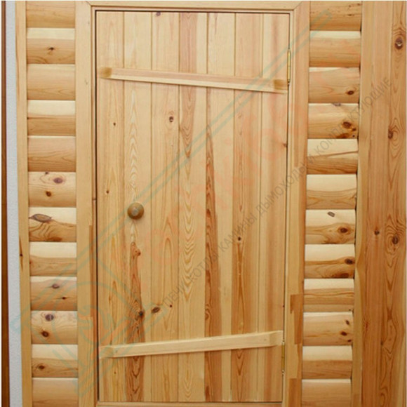 Входная деревянная дверь для бани 1900x800x40 сосна (Россия) в Нижневартовске