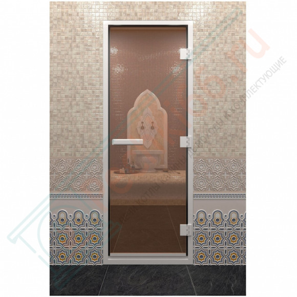 Стеклянная дверь DoorWood Хамам Бронза 2000х800 (по коробке)