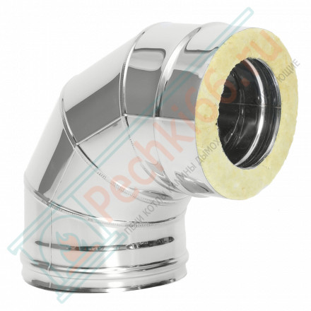 Отвод Термо OT-Р 87° с хомутом (316-0.8/304-0.5) d-120/220 (ТиС Промо)