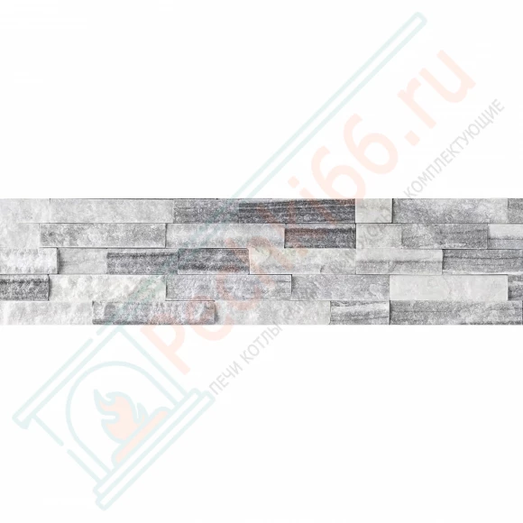 Плитка Кварцит бело-серый 600 x 150 x 15-20 мм (0.63 м2 / 7 шт)