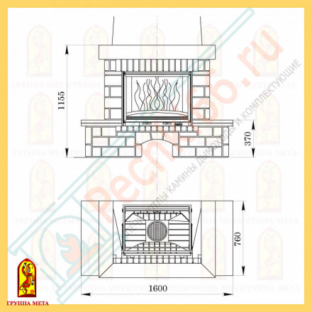 Облицовка Тотем 800, бежево-кремовый, жёлто-коричневый, жёлтый, песочно-желтый (Мета)