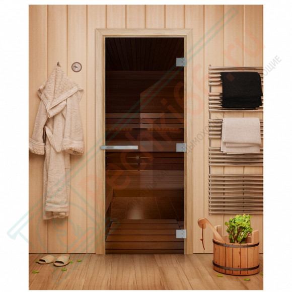 Дверь для бани и сауны Эталон Лайт, бронза, 190х70 см, стекло 8мм (DoorWood) в Нижневартовске