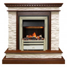 Электрический каминокомплект Calgary - Дуб / Сланец белый с очагом Cavendish (Dimplex)