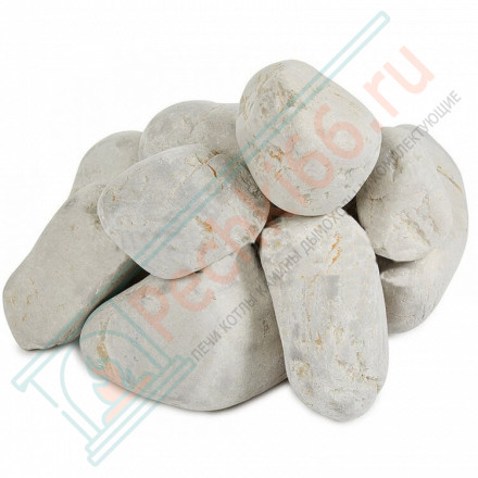 Камень для бани Кварц белый окатанный (коробка), 10 кг (Россия)