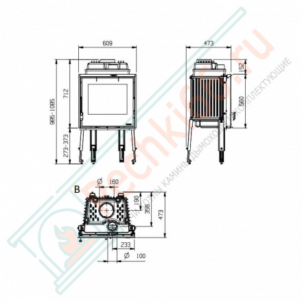 Каминная топка FOCOLARE 60 PIANO EVO (La Nordica)