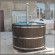 Японская баня Фурако круглая с пластиковой вставкой с внутренней печкой 200х200х120 (НКЗ) в Нижневартовске