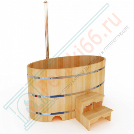Японская баня Фурако овальная с внешней печкой 120х180х120 (НКЗ)