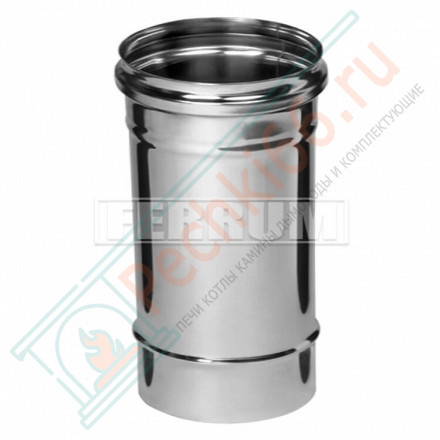 Дымоход L=0,25м (НЕРЖ-430/0,8) d-150 (Ferrum HF)