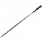 Шампур для люля-кебаб с деревянной ручкой, нерж. ст (600х20х3 мм)