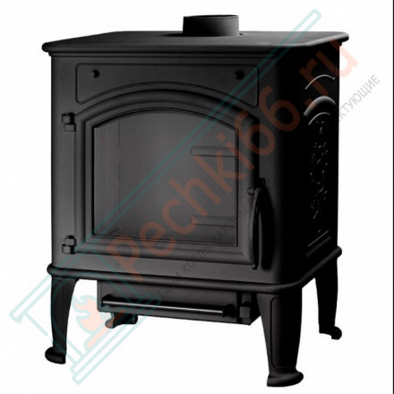 Чугунная печь-камин LCI Premium LUX, Черный (Liseo Castiron) до 160 м3