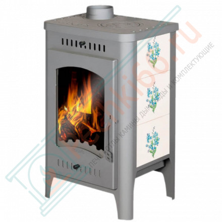 Печь-камин Бавария Оптима Незабудка, с плитой (ЭкоКамин) до 150 м3