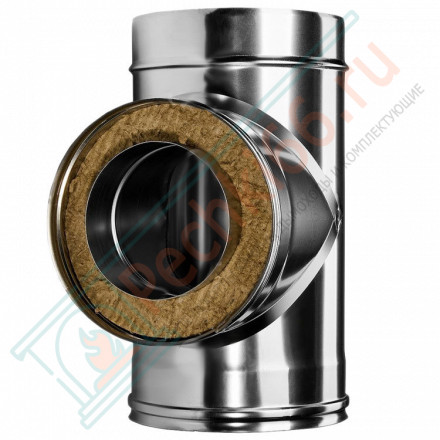 Тройник 90° с изол (НЕРЖ-321/0,8-НЕРЖ-439/0,5) d-115/200 (Дымок-Lux)