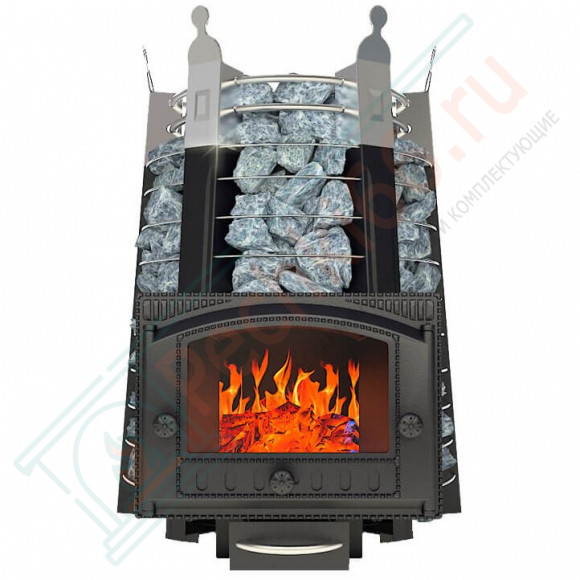 Банная печь Екатерина СТОУН стронг с панорамным стеклом (Добросталь) в Нижневартовске
