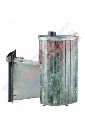 Дровяная банная печь Ферингер Малютка ПФ "Змеевик + Россо Леванте" до 18 м³