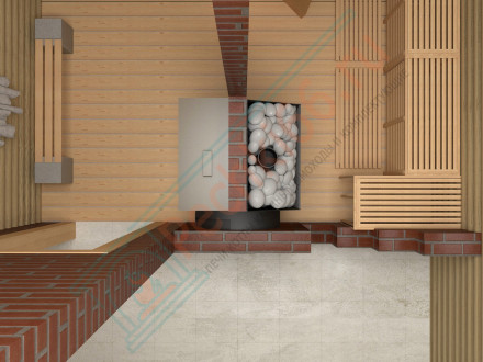 Печи для бани на 3 помещения CАБАНТУЙ 3D 16 C