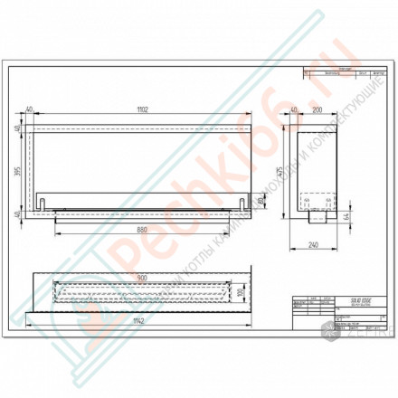 Биокамин Standart 1100 угловой левый/правый (ZEFIRE)
