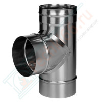 Тройник 90° без изол (НЕРЖ-321/0,5) d-120 (Дымок-Lux) Тройник 90° без изол (НЕРЖ-321/0,5) d-120 (Дымок-Lux)