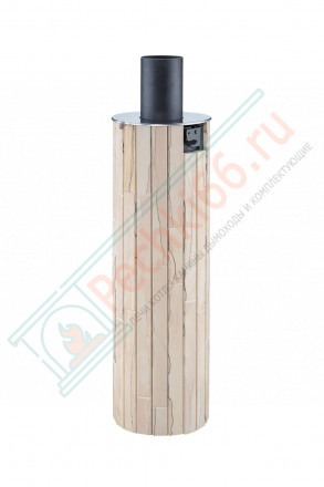 Дымоход - конвектор Окаменевшее дерево наборный, d-115, L=1000 мм (Feringer)