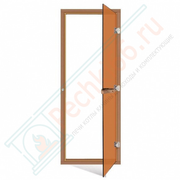 Дверь стеклянная для сауны и бани, бронза с порогом, коробка кедр 1900х700 (Sawo) 730-4SGD в Нижневартовске