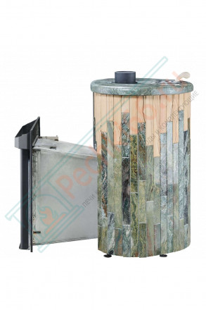 Дровяная банная печь Ферингер Малютка ПФ "Жадеит + Окаменевшее дерево" до 18 м³