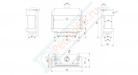 Газовый камин LEO/LP/70/G31/37MBAR (баллонный газ) (Kratki)