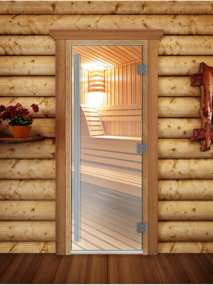 Дверь для бани и сауны Престиж прозрачная, 200х70 по коробке (DoorWood) в Нижневартовске
