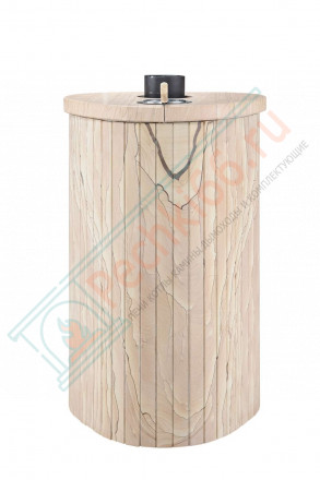 Дровяная банная печь Ферингер Малютка ПФ "Окаменевшее дерево перенесённый рисунок" до 18 м³