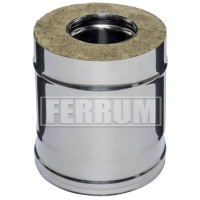 Сэндвич труба для дымохода L=0,25м (НЕРЖ-430/0,5-НЕРЖ-430/0,5) d-120/200 (Ferrum GS)