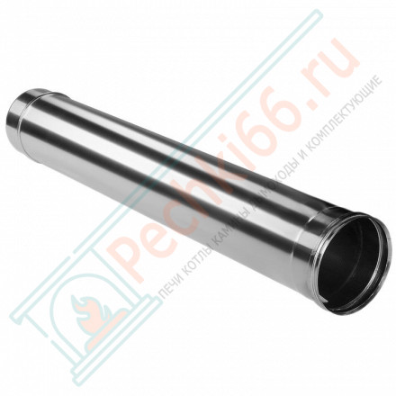 Труба прямая L=1000 без изол (НЕРЖ-321/0,8) d-130 (Дымок-Lux)