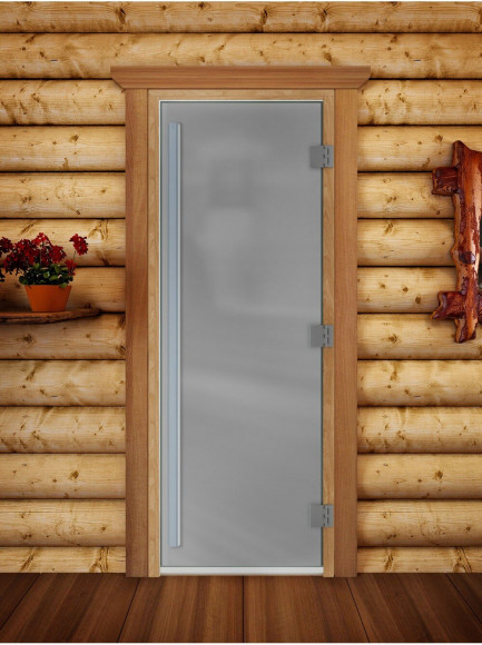 Дверь для бани и сауны Престиж сатин, 2100х800 по коробке (DoorWood) в Нижневартовске