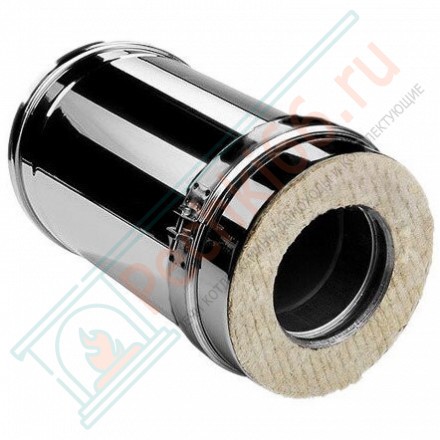 Сэндвич труба V50R с изол L=250 (AISI-321/0,8-ОЦИНК-RAL/0,5) d-150/250 (Вулкан)