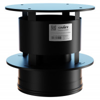 Оголовок с ветрозащитой (AISI-316L/0,8-430/ЭМАЛЬ) d-130/180 (Craft-HF-25BP)