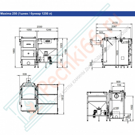 Котел универсальный Maxima 250 (Zota) 250 кВт