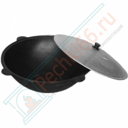 Узбекский чугунный казан плоское дно 4.5 л. (Наманган DAVR METALL)