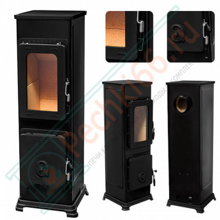 Отопительная печь Bozen, Черный (Thorma) до 124 м3