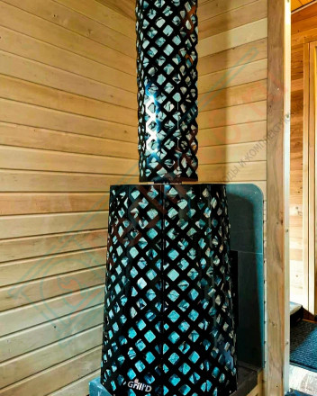 Дровяная банная печь Grill'D Violet World Long Window Max