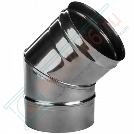 Отвод 45° без изол (НЕРЖ-321/0,8) d-115 (Дымок-Lux)