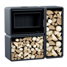 Печь-камин Легго ПК 7454, нижний и боковой дровник (Астов)