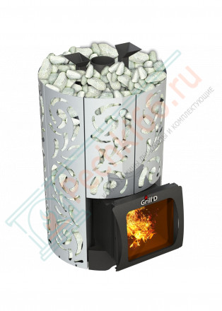 Дровяная банная печь Grill'D Violet World Steel Short Window Max