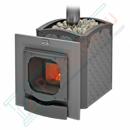 Чугунная печь для бани Былина 18 Ч Панорама (Теплодар)