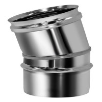 Отвод одностенный 15° (AISI-321/0,8мм) d-130 (Вулкан) Отвод одностенный 15° (AISI-321/0,8мм) d-130 (Вулкан)