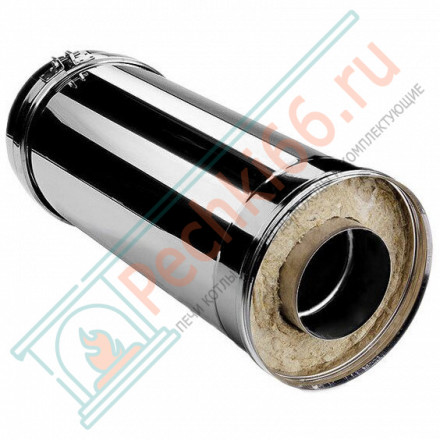 Сэндвич труба V50R с изол L=500 (AISI-321/0,8-ОЦИНК-RAL/0,5) d-115/215 (Вулкан)