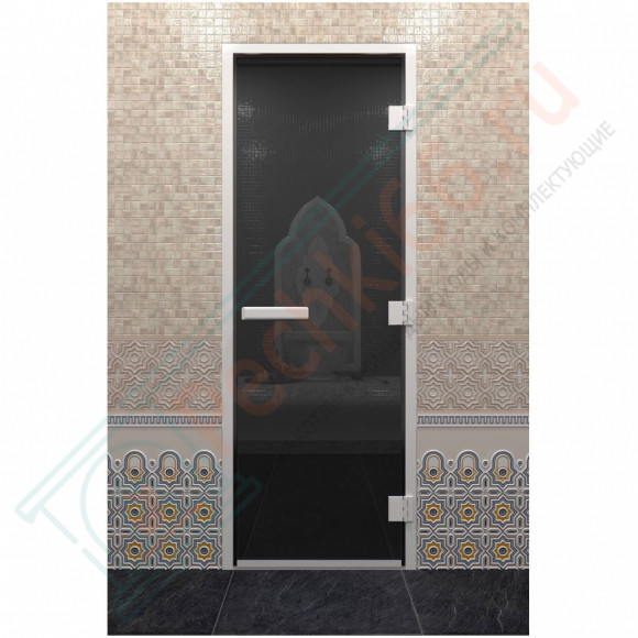 Стеклянная дверь DoorWood Хамам Графит 1900х710 (по коробке) в Нижневартовске