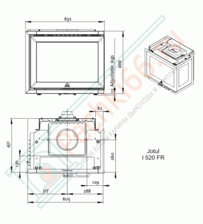 Чугунная топка I 520 FR (Jotul)